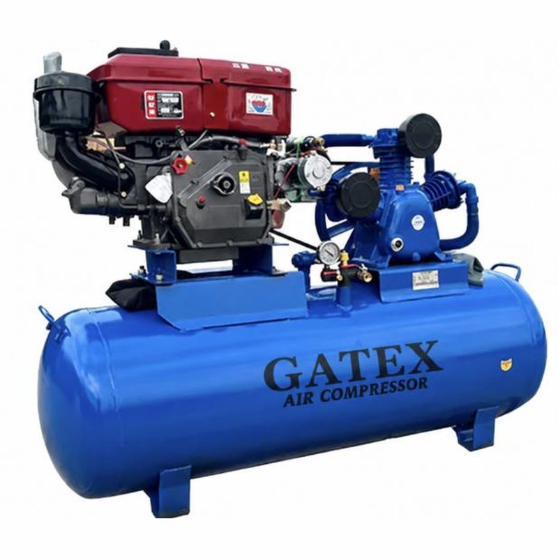 Máy nén khí chạy dầu diesel GATEX DS100300-16BAR 10HP 330 lít áp 16 bar